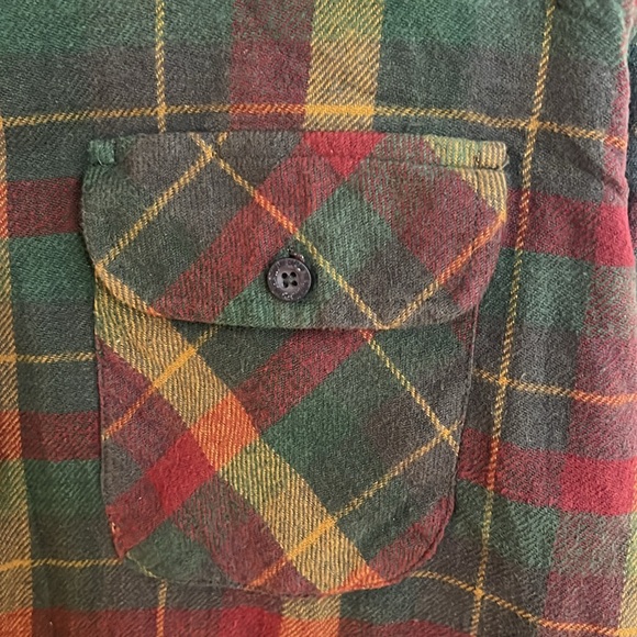 Captain Fin Men's Casual Plaid Shirt - Green and Red - Picture 3 of 4